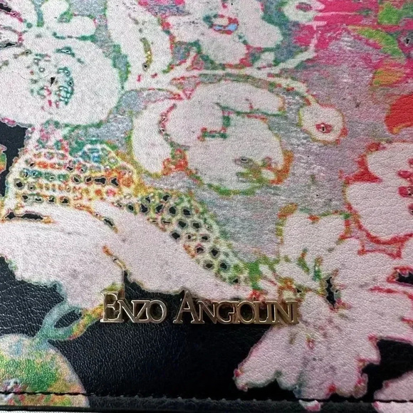 Enzo Angiolini small Floral print bag with gold chain handle - Picture 9 of 12